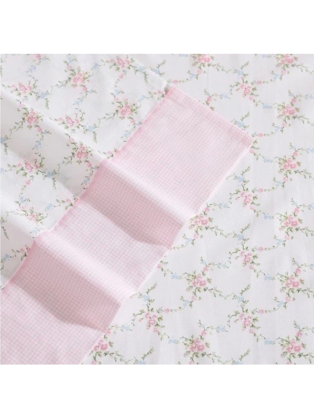 Laura Ashley Lynda Full Sheet Set NWT Pink Floral 100% Cotton Percale 4-Piece